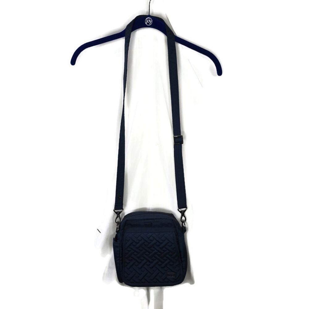 Lug Happer Navy Blue Quilted Crossbody Purse Bag - Picture 6 of 9